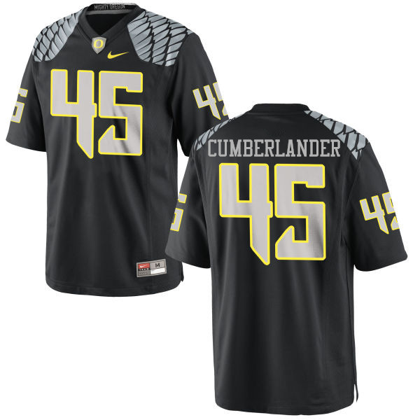 Men #45 Gus Cumberlander Oregon Ducks College Football Jerseys-Black